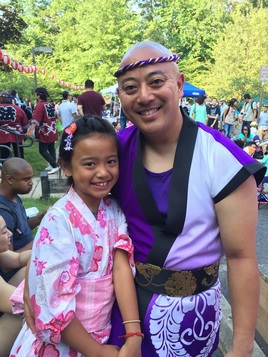 With my daughter at Obon 2015