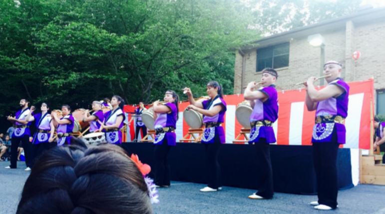 Playing with Nen Daiko at Obon 2015